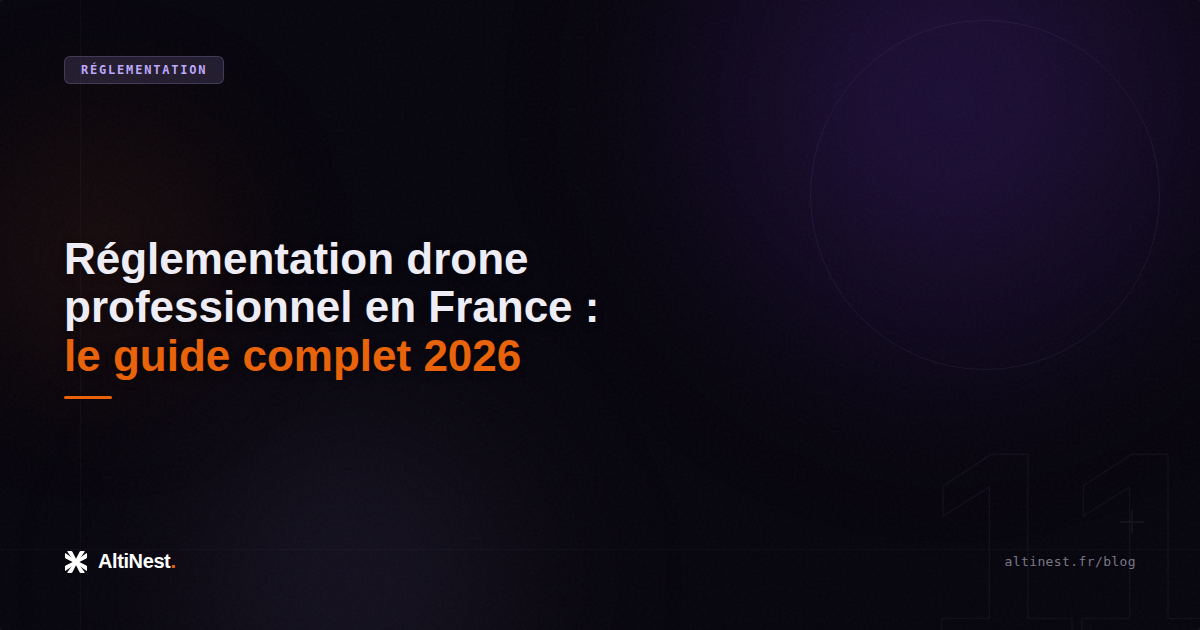 Réglementation drone professionnel en France en 2026 : le guide complet